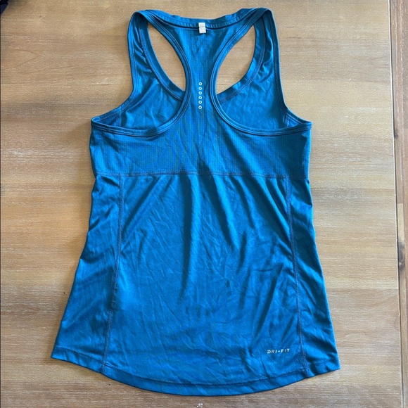 Nike Dri-Fit Racerback Running Tank, Bright Blue, XS Style 874512-457 - Picture 4 of 9